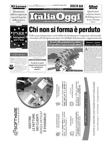 Italia oggi : quotidiano di economia finanza e politica